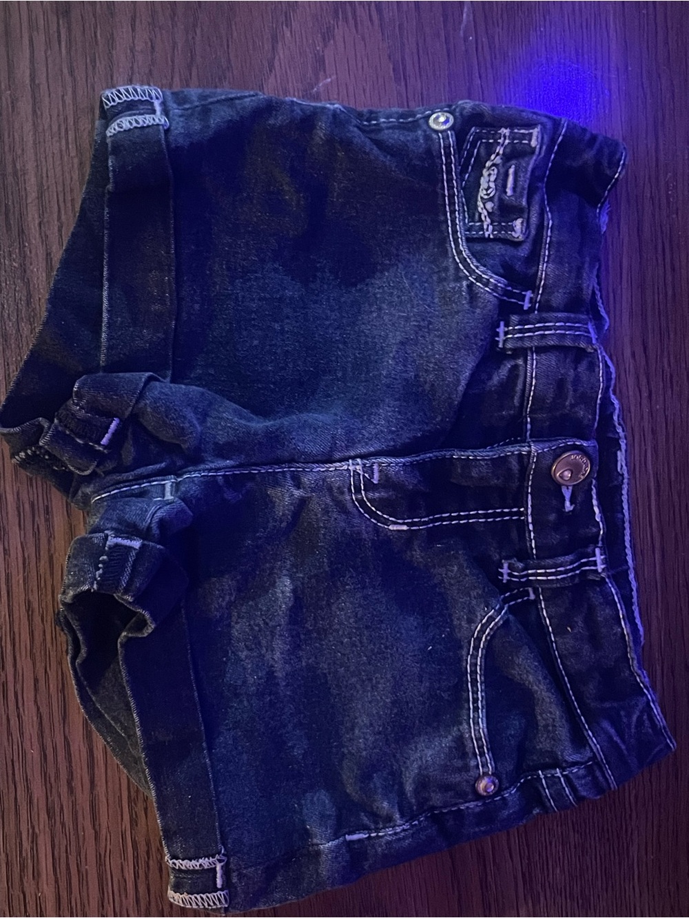 Jordache Dark Denim Shorts - Black/Blue